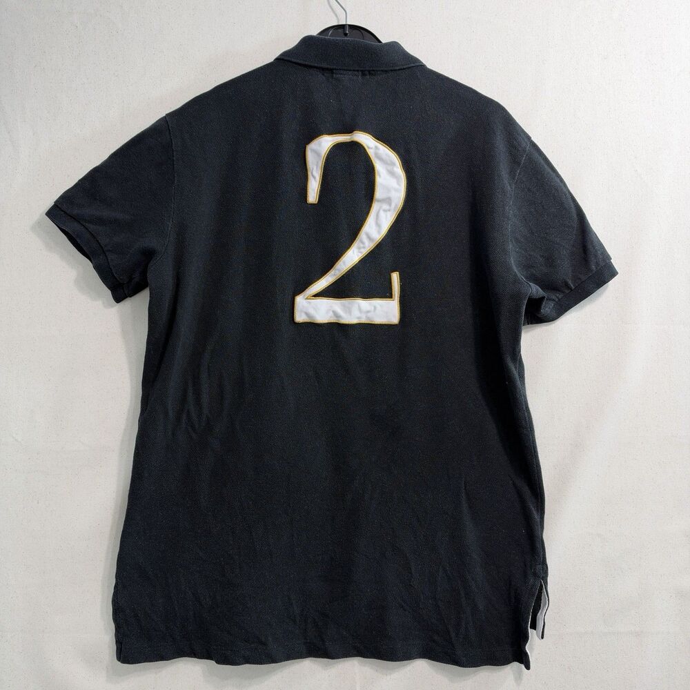 Men Polo Ralph Lauren Blackwatch Scotland Black #2 Polo Shirt Size M Custom Fit - Picture 2 of 9